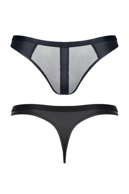 BRI028 Regnes RFP Herren Wetlook Tanga schwarz Unterwäsche Clubwear Netz String 2