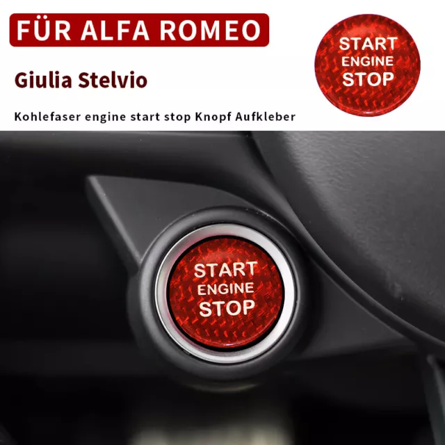 Start Stop Knopf Abdeckung Blende Blau passend für Alfa Romeo