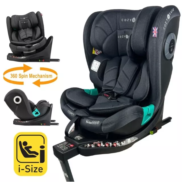 Cozy N Safe Comet i-Size 360 Spin Car Seat Rearward Forward Isofix 0 to 12 Years