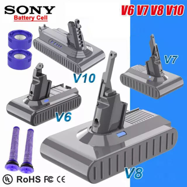 Batería original 9000mAh para Dyson V6 V7 V8 Animal SV10 aspiradora batería de repuesto DHL