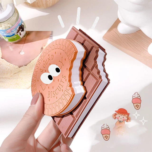 80 sheets Creative Chocolate Shape Sticky Notes Notebooks Memo Pads Things W MB