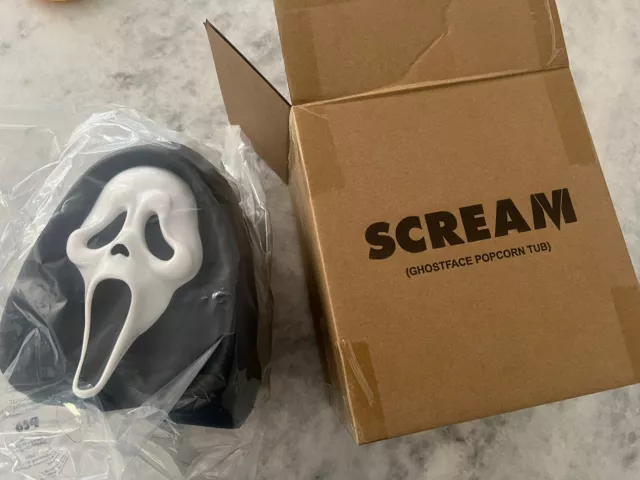 Scream 6 VI 2023 ~Ghost Face Popcorn Tub~ BRAND NEW w/box Cinemark Exclusive