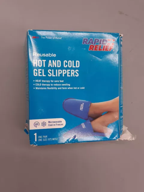 Rapid Relief Premium wiederverwendbare Heiß- und Kalttherapie Hausschuhe Box beschädigt