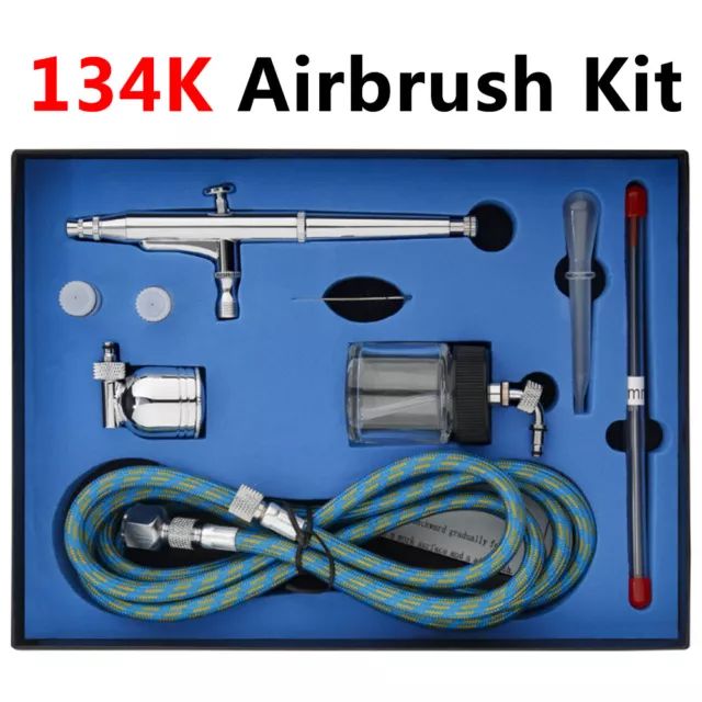 Switzer Double Action Airbrush Kit + Compressor With Tank AS186 Paint Nail  Tatoo