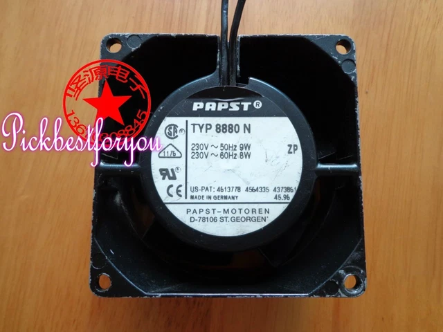 1pc for TYP 8880N AC230V 9/8W 50/60HZ 80X80X38MM 2wire All metal fan #M428B QL