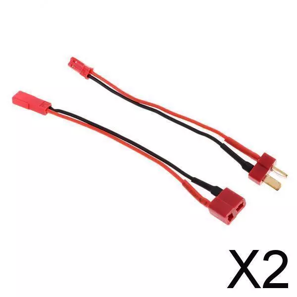 2xPair Deans T Plug to JST Connector Male & Female with 13cm 14AWG