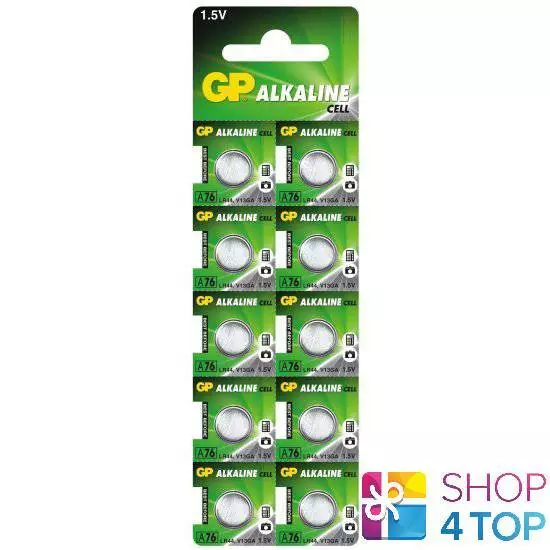 10 Gp Alkaline Cell Lr44 A76 Batteries G13 1.5V Coin Cell Button Exp 2026 New