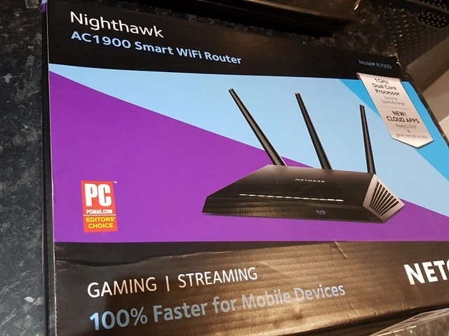 Nighthawk Netgear AC1900 Smart Wifi Router Gaming Streaming Mobile Devices 2