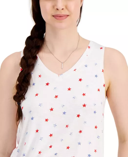 Style & Co Petite Star-Print Drapey Tank Top sz Small NWT 3