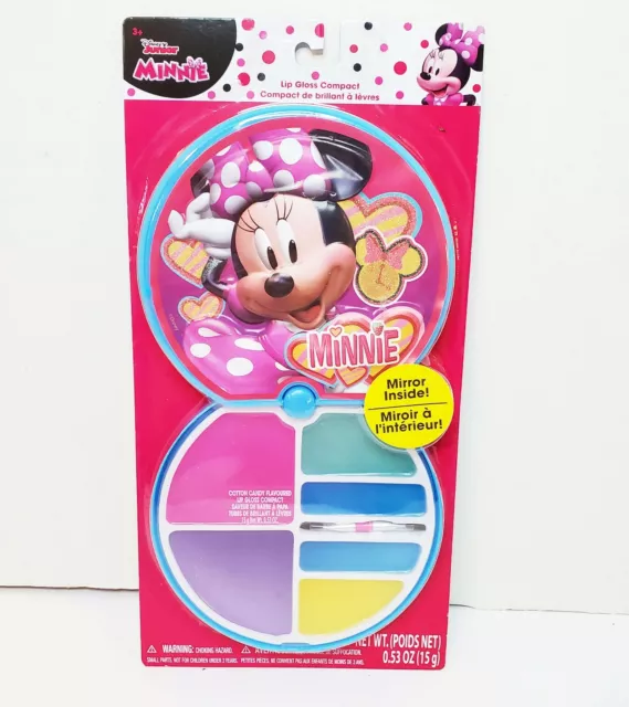 Disney Minnie Mouse Flavored Lip Gloss Compact Dress up Pretend Play Makeup NIB