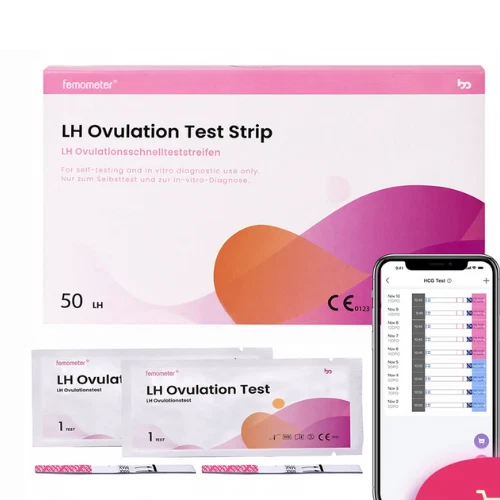 Kit predictor de ovulación - 20 HCG, 50 LH/tiras reactivas de ovulación fermómetro