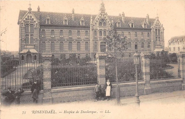 CPA 59 ROSENDAEL HOSPICE DE DUNKERQUE (dos non divisé)