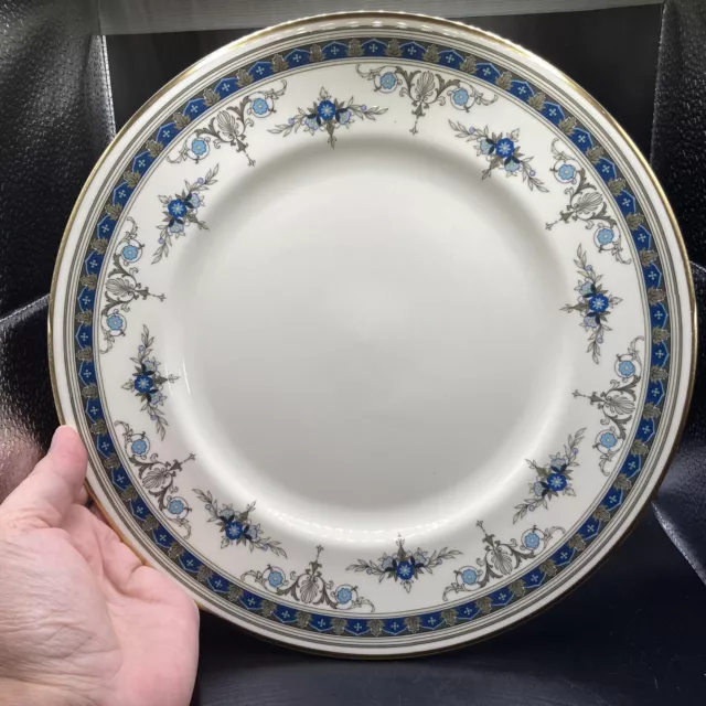 Minton Grasmere Blue Dinner Plates Fine Bone China 10 5/8” Set Of 4 England