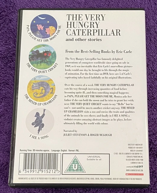 THE VERY HUNGRY Caterpillar and Other Stories DVD Eric Carle FREE UK P ...