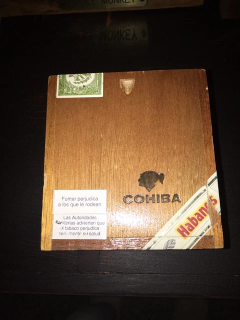 EUC Vintage Cohiba Siglo I Wood EMPTY Cigar Box finger joints Ribbon Band