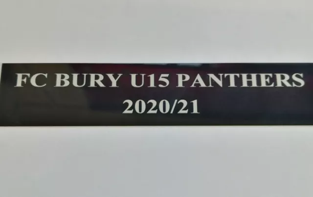 120x25mm Laser Engraved Gloss Black Trophy Plaque, Self Adhesive Name Plate