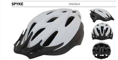 Casco bici da corsa uomo atala spyke nero/bianco taglia 54-58 cm con regolazione 