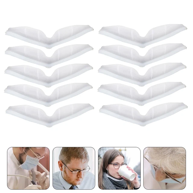 10 Pcs Anti-fogger Silicone Eyeglasses Anti- Fog Strips Decorative Paper Bracket