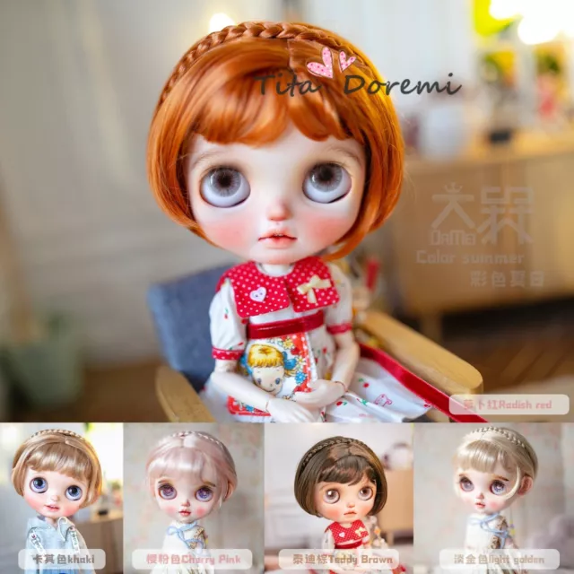 BJD Doll Wig 1/3 8-9" Pullip SD MSD MDD 1/4 7-8" YOSD BB 1/6 6-7" Hair