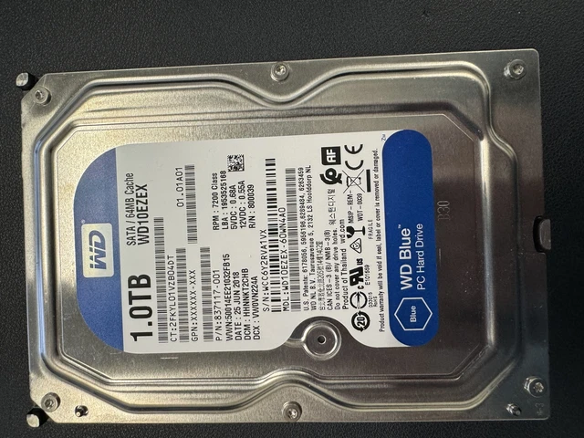 Western Digital Blue WD10EZEX 3.5" HDD 1TB HDD 2018 (6 Power on Count, 24h use)