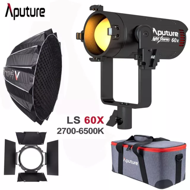 Aputure LS 60X Bi-color LED Video Light 2700K-6500K for Photography  +Softbox DE