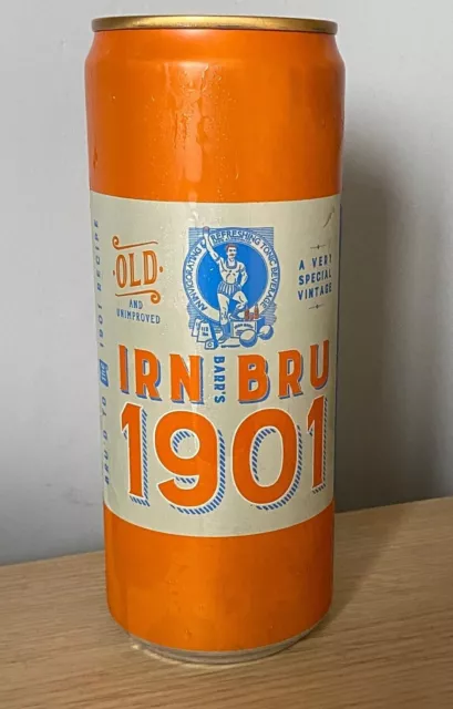 Brand New & Unopened 'Vintage Retro 1901 Style' Design Can of Irn Bru 330ml Can