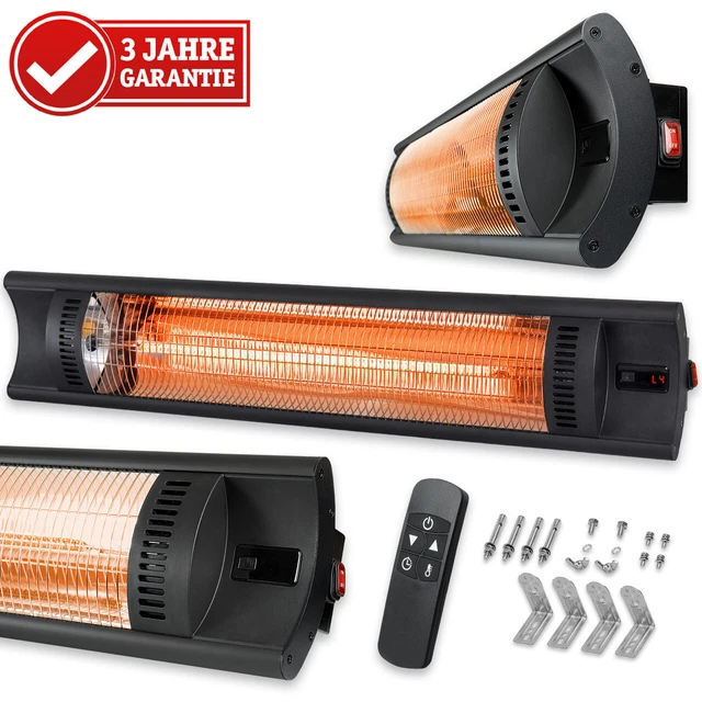 WALTER Carbon-Infrarot Wandheizstrahler 2000 W, Wärmestrahler, Heizstrahler