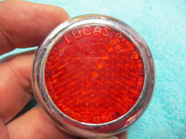 Triumph NORTON BSA AJS, LUCAS REFLECTOR "RED" genuine, NOS,RER 25