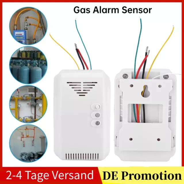 12V DC Gaswarner Erdgas Alarmsensor Gasalarm Gasmelder Gaswarngerät Gasdetektor