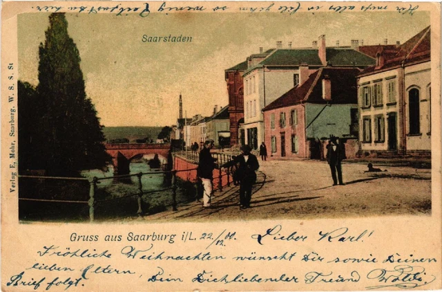 CPA AK SARREBOURG - SAARBURG i. L. - Saarstaden (387586)