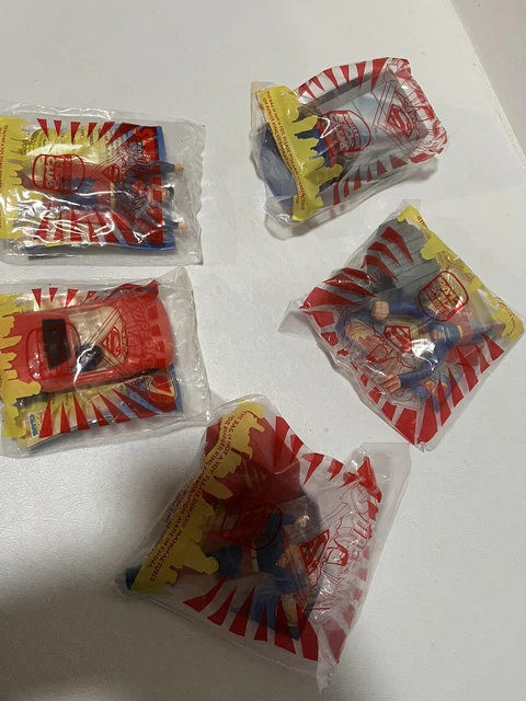 DC Superman Animated Series Action Figure Burger King Kids Toy Set 1997 NEW