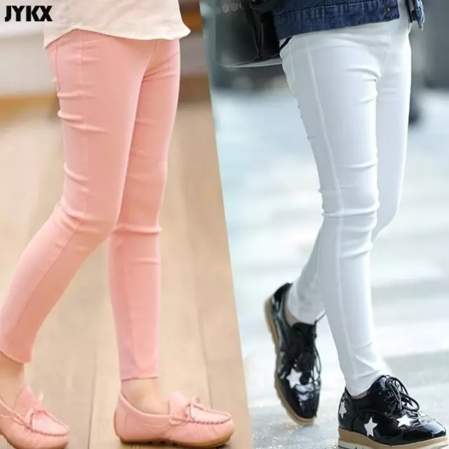 Kids Girl Pants Spring Autumn Candy Color Trousers Child Solid Leggings Children 2