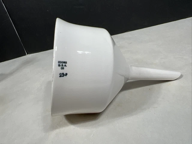 Vintage Coors USA Ceramic Funnel 05   23-P  5.75" Long, 3.4” Wide - No Chips