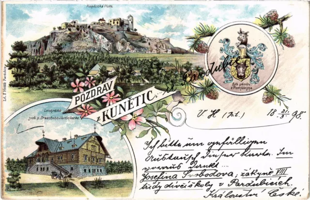 CPA AK greeting from Kunetic forerunner CZECHIA (1274500)