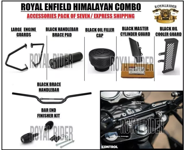 Se adapta a Royal Enfield COMBO DE 7 ACCESORIOS HIMALAYAN Y SCRAM 411 /