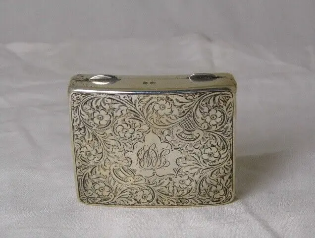 Antique Solid Silver Tobacco Box