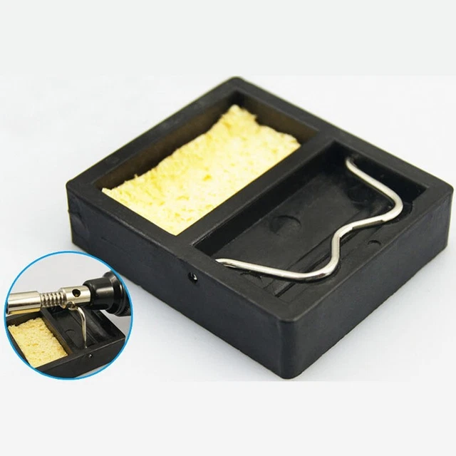 Support Fer à Souder Bakélite - Avec Éponge - Résistant 600°C - 4x4.8cm