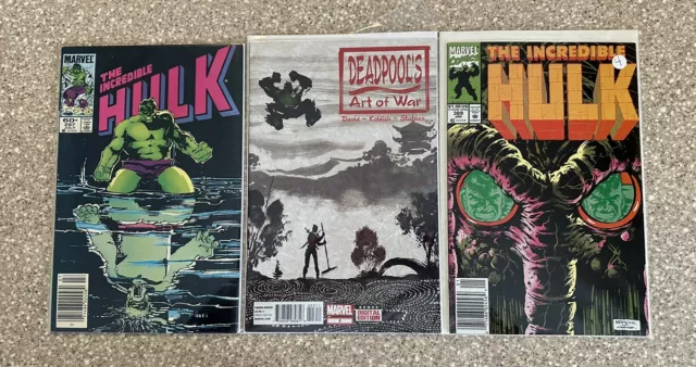 Deadpool's Art of War 3  Incredible Hulk 297 & 389 NM