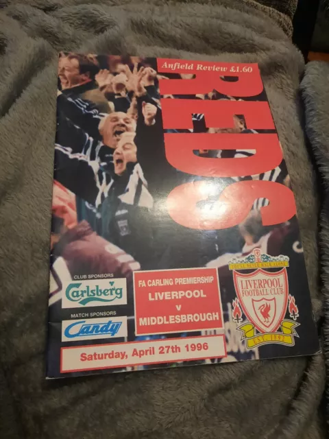 Liverpool V Middlesbrough Football Programme 1995/96