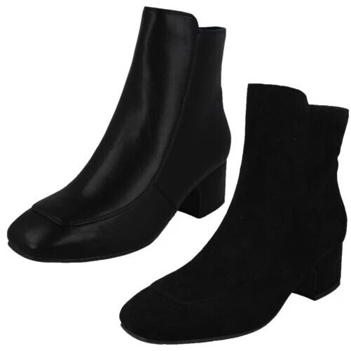Spot On Femmes Bloc Talon Bottines - F5R1095