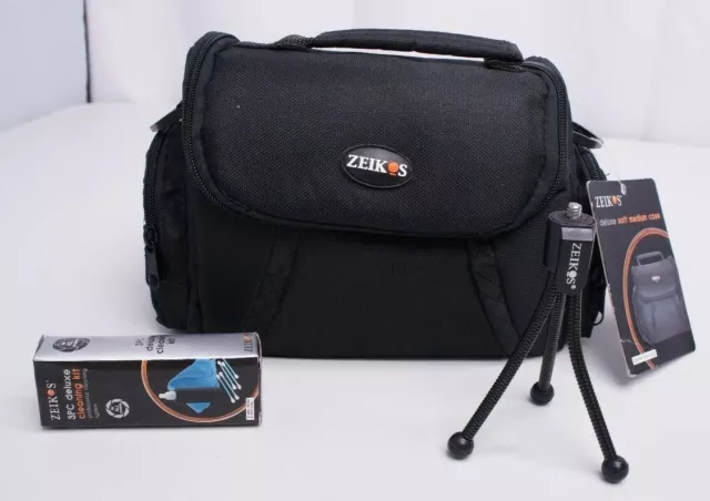 Zeikos Deluxe Soft Medium Camera Case Bag Black ZE-CA48B Bundle New Other