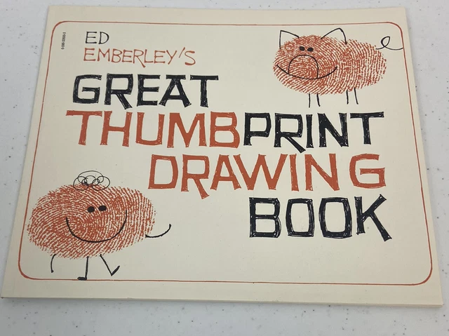 Vintage 1977 Ed Emberley’s Great Thumbprint Drawing Book Trade Paperback