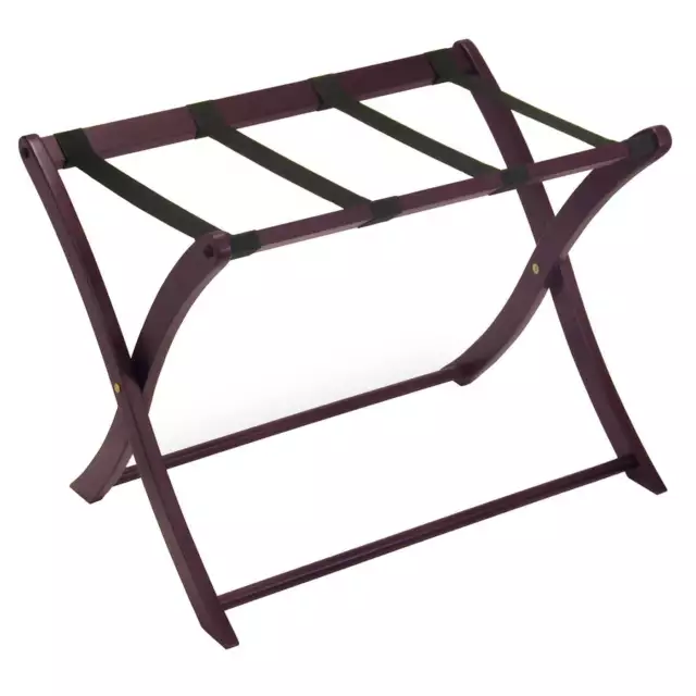 Wood Scarlett Luggage Rack, Espresso Finish