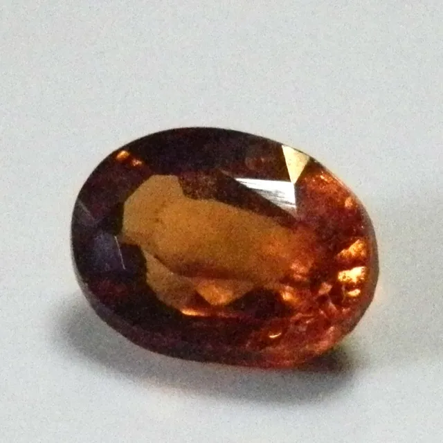 Stunning burnt orange natural oval shaped hessonite garnet gemstone..1 Carat.