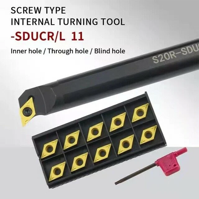 S20R-SDUCR11 20X200mm Lathe Turning Boring Bar-Tool Insert DCMT11T304 DCMT32.51