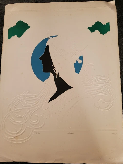 Carlos CABE (1939) - Sarah Lithographie/gaufrage signé et numéroté 7/100