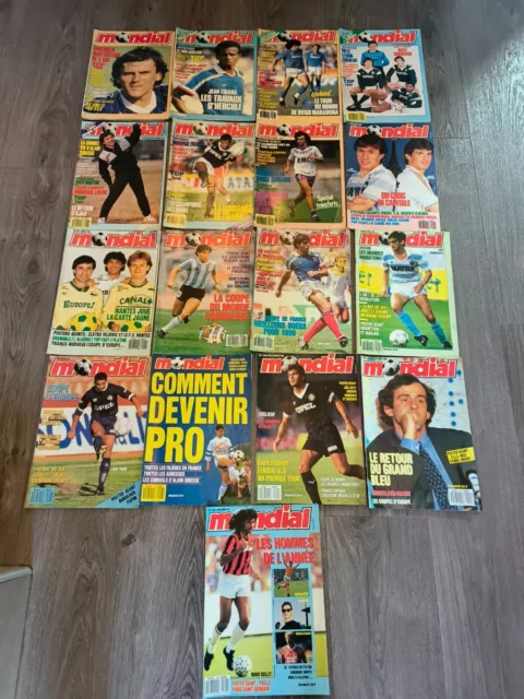 sympa lot de 17  magazine / journal mondial  football  foot ( onze mondial )