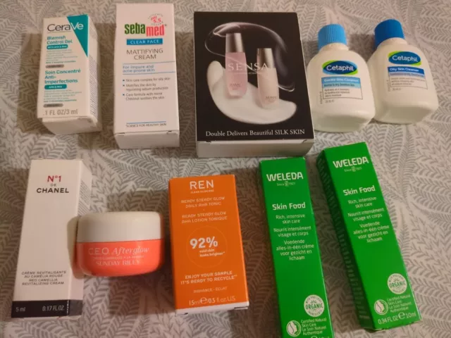 Deluxe Skincare Samples Of High-end Brands Chanel, Weleda, Ren, Sensai