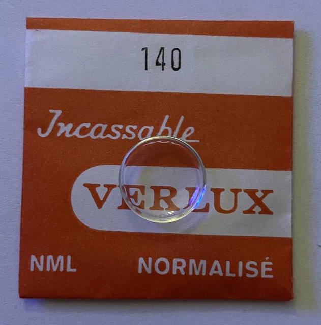 NEUF 1 VERRE VERLUX NORMALISE ( GLASS ) PLEXI MONTRE @ 280 DE DIAMETRE @ NOS