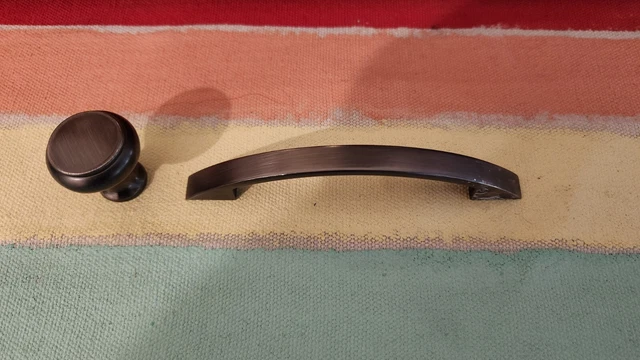 Brushed Nickel cabinet and drawer pulls lot